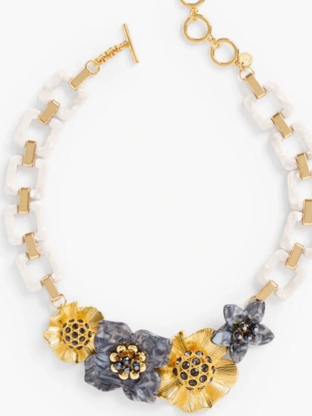 NWOT TALBOTS Flowers Statement Necklace.